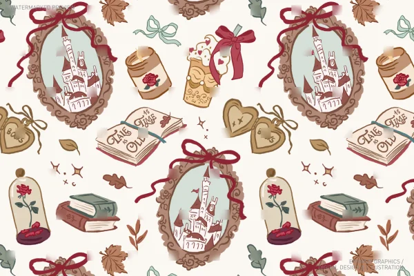 Tale As Old As Time Seamless Pattern [033] - Seamless