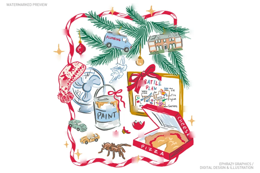 Christmas Tree With Christmas Movie Theme Ornaments Set [034] - 2