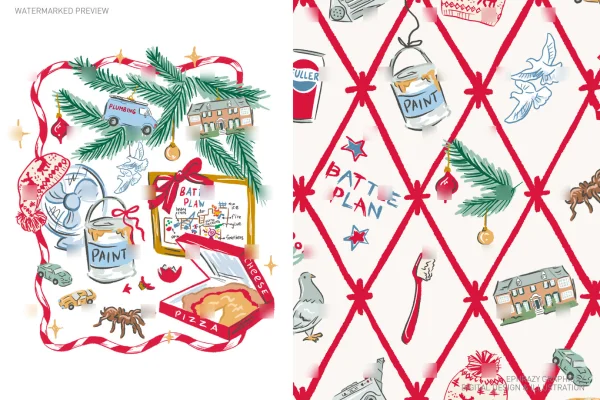 Christmas Tree With Christmas Movie Theme Ornaments Set [034] - Sets