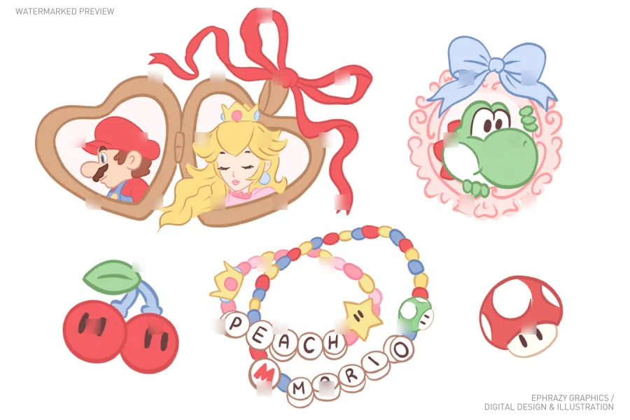 Mario Coquette Clip Art Set [038] - 2
