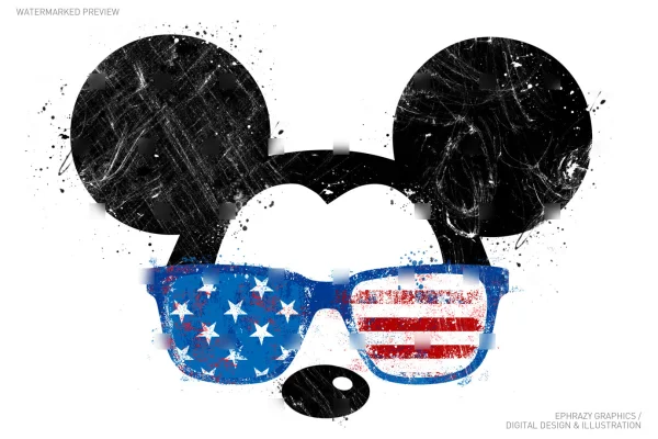 4th July Mickey Minnie Clip Art Set [040] - Clipart