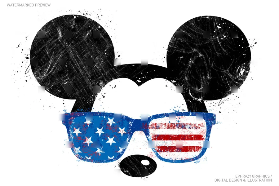4th July Mickey Minnie Set [040] - 2