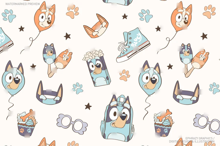 Bluey-themed items Set [044] - 3