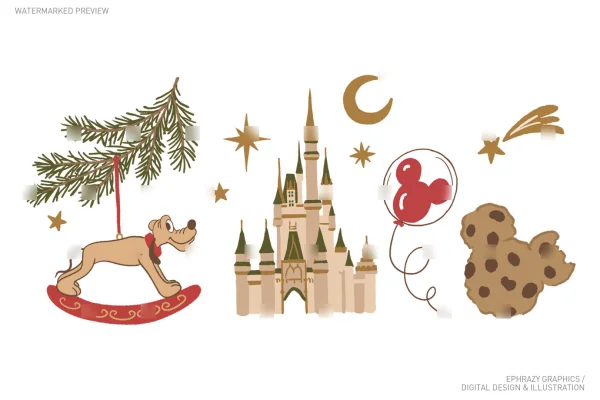 Christmas Disney With Pluto Clip Art [045] - Clipart