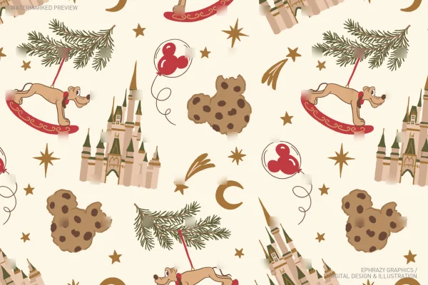 Christmas Disney With Pluto Seamless Pattern [045] - Seamless