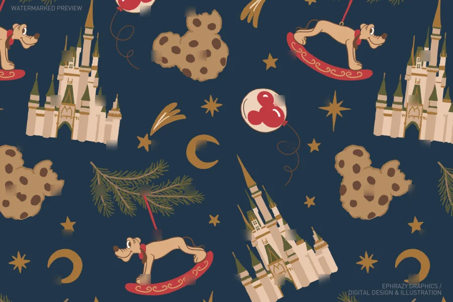 Christmas Disney With Pluto Seamless Pattern [045] - 4