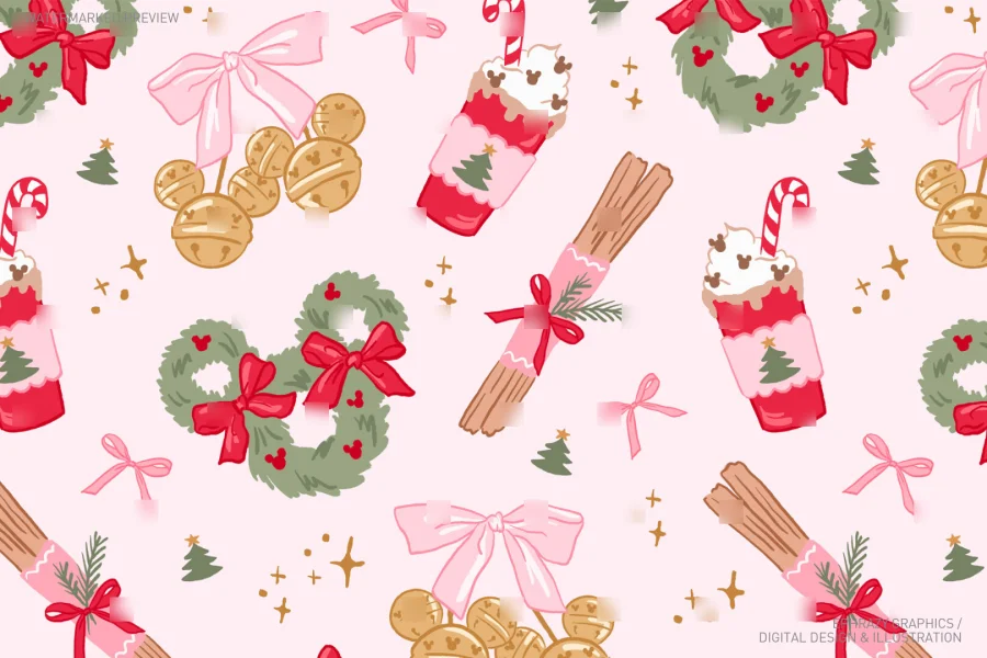 Christmas Coquette Mickey Gingle Bells Set [051] - 3