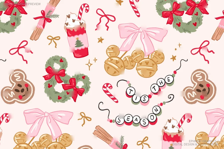 Christmas Coquette Mickey Jingle Bells Set [051] - 6