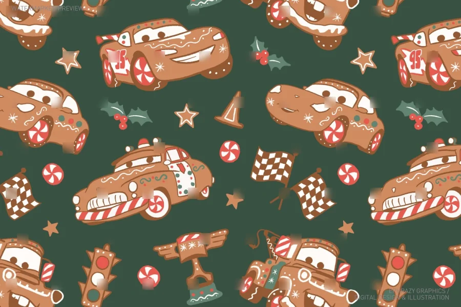 Christmas Gingerbread Cars Set [052] - 4