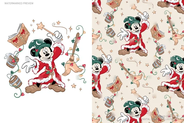 Christmas Mickey Sorcerer Santa Claus Set [053] - Sets
