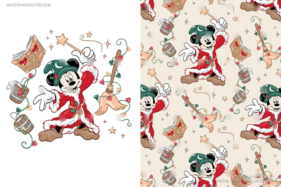 Christmas Mickey Sorcerer Santa Claus Set [053] - 1