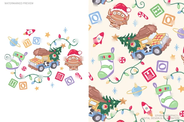 Christmas Toy Story Woody Truck Set [054] - Sets