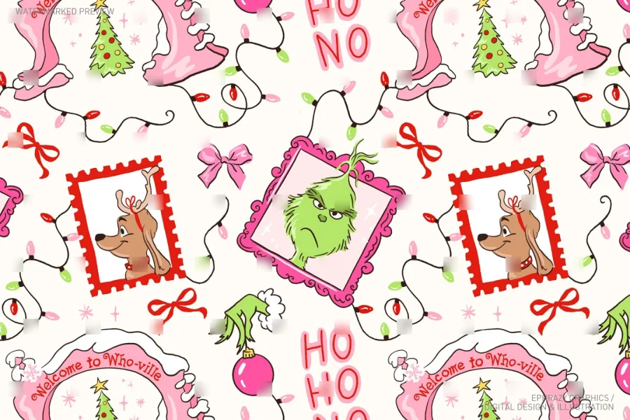 Christmas Grinch Pink Coquette Set [055] - 5