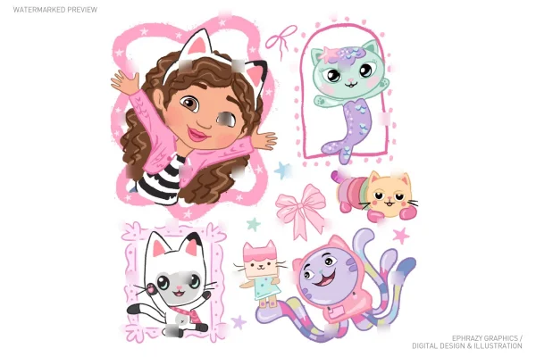 Gabby's Dollhouse Girly Clip Art [060] - Clipart
