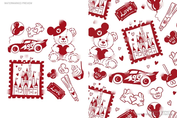 Valentine's Day Gender Neutral Teddy Bear and Castle Set [061] - Sets