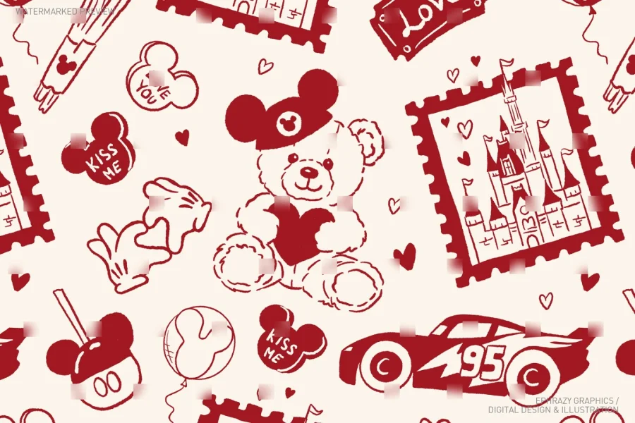 Valentine's Day Gender Neutral Teddy Bear and Castle Set [061] - 2