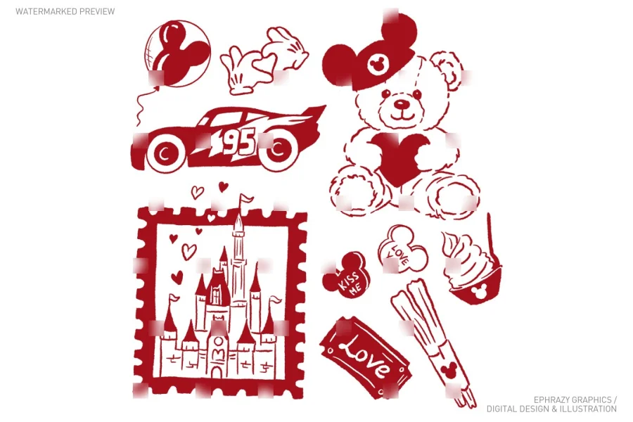 Valentine's Day Gender Neutral Teddy Bear and Castle Set [061] - 3