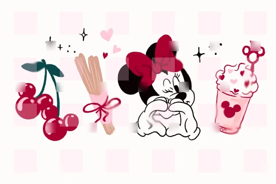 Valentine's Day Minnie Girly Castle Pink Clip Art [062] - 2