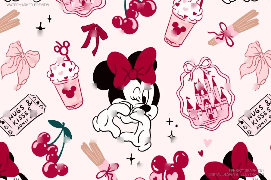 Valentine's Day Minnie Girly Pink Castle Set [062] - 4