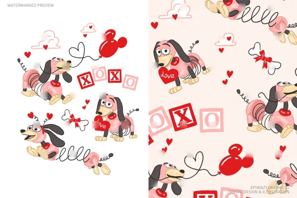 Valentine's Day Toy Story Slinky Set [064] - Sets