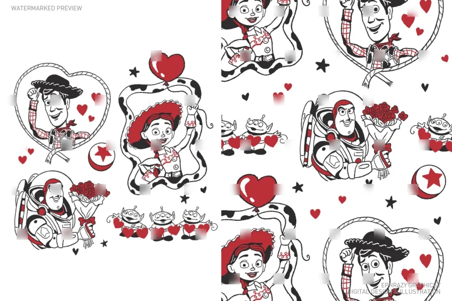 Valentine's Day Toy Story Gender Neutral Set [065] - 1