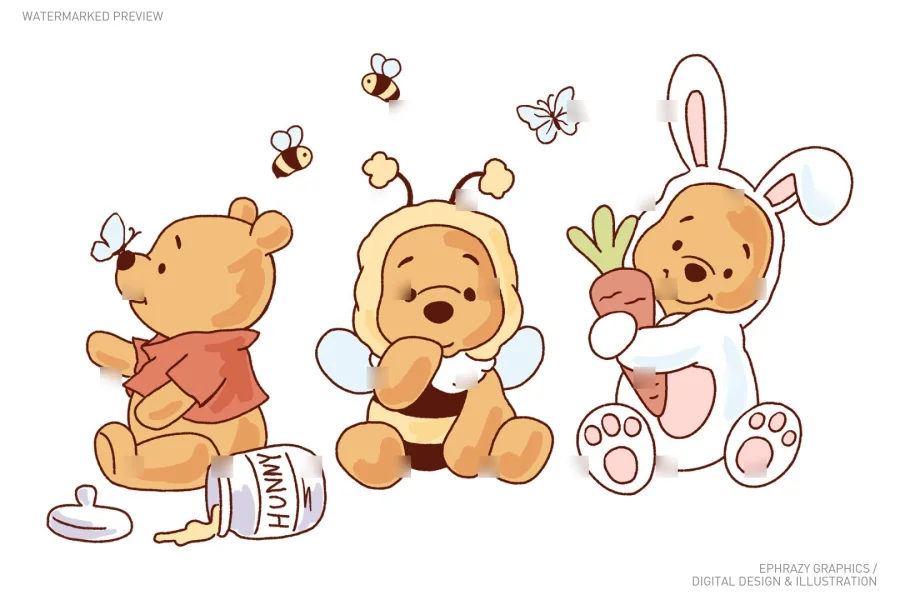 Easter Spring Winnie The Pooh Set [067] - 5