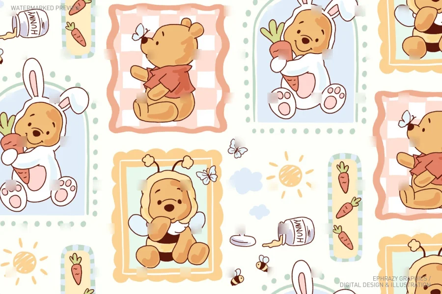 Easter Spring Winnie The Pooh Set [067] - 8