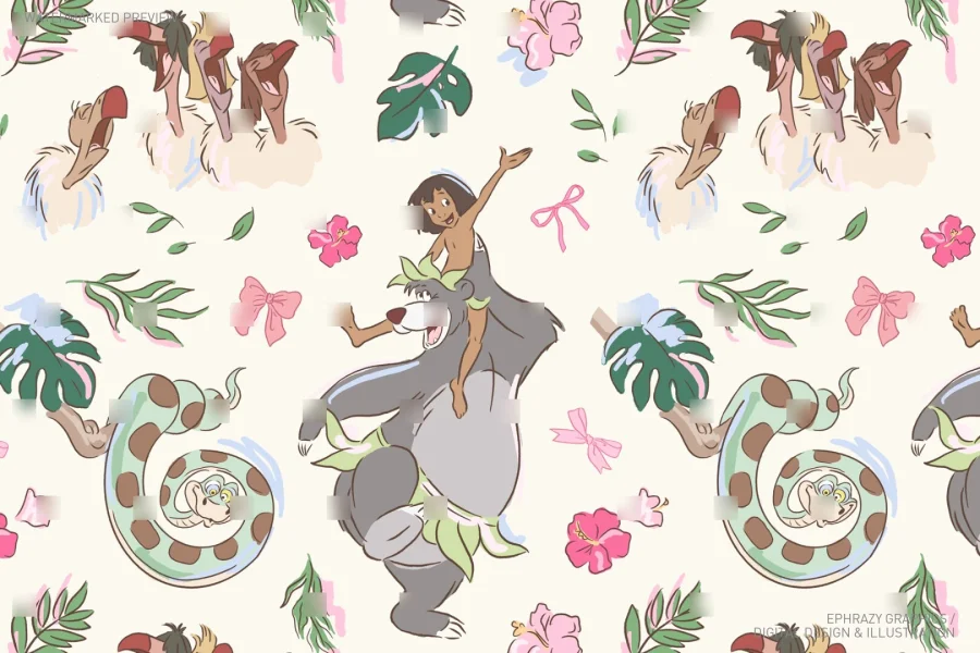 Jungle Book Seamless Pattern [071] - 5