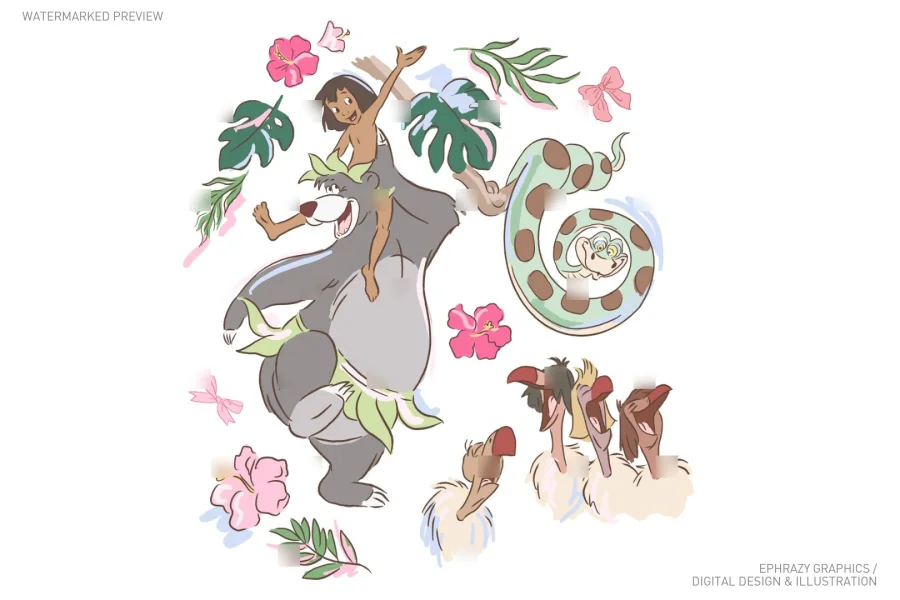 Jungle Book Hand Drawn Set [071] - 3