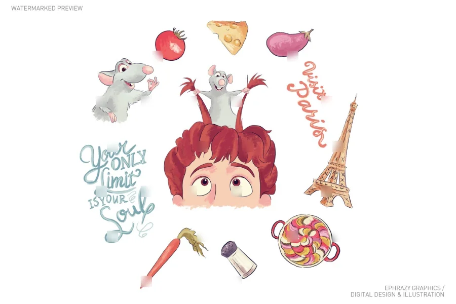 Ratatouille Hand Drawn Set [073] - 2