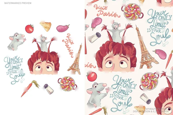 Ratatouille Hand Drawn Set [073] - Sets