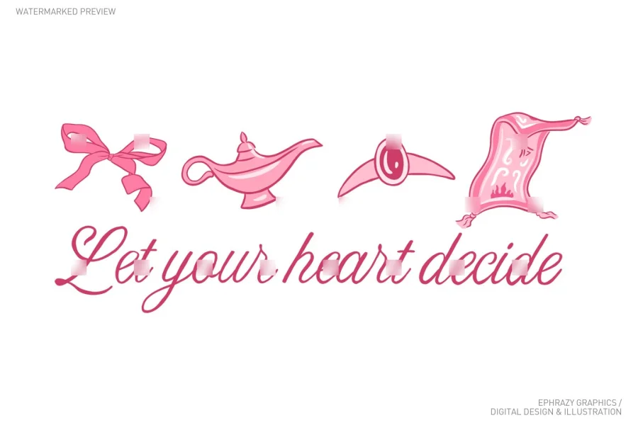 Jasmin Princess Pink Aesthetic Clip Art [081] - 3