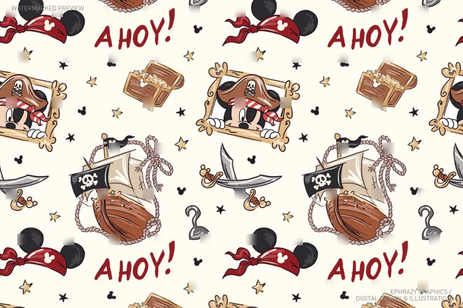 Pirates Cruise Seamless Pattern [084] - 3