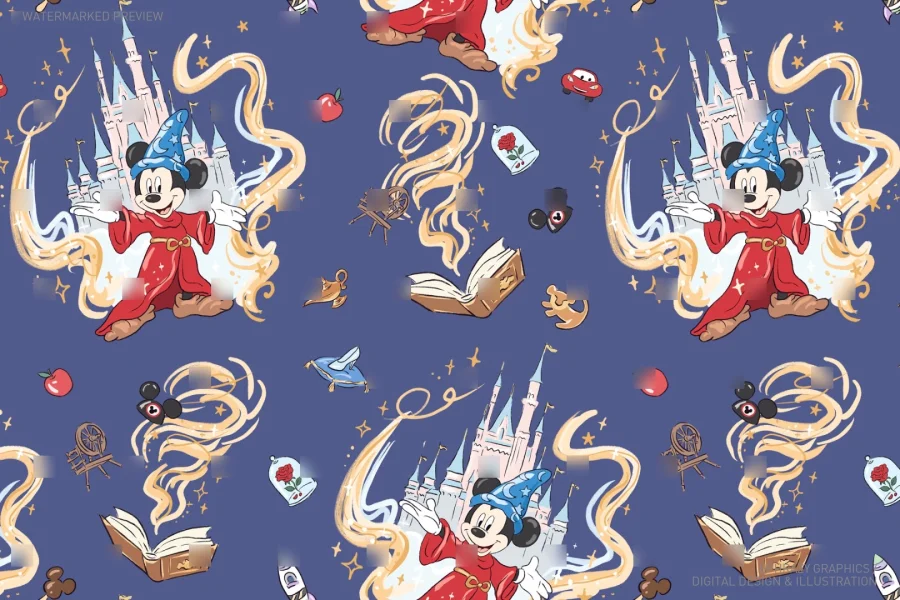 Mickey Sorcerer with Castles Set [086] - 5