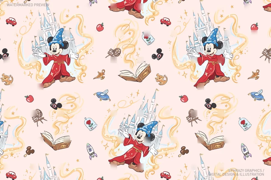 Mickey Sorcerer with Castles Set [086] - 7