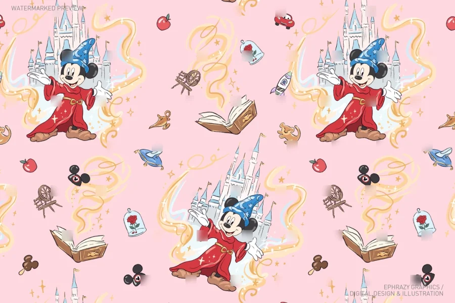 Mickey Sorcerer with Castles Set [086] - 6
