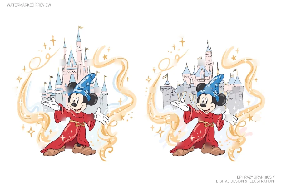 Mickey Sorcerer with Castles Set [086] - 9