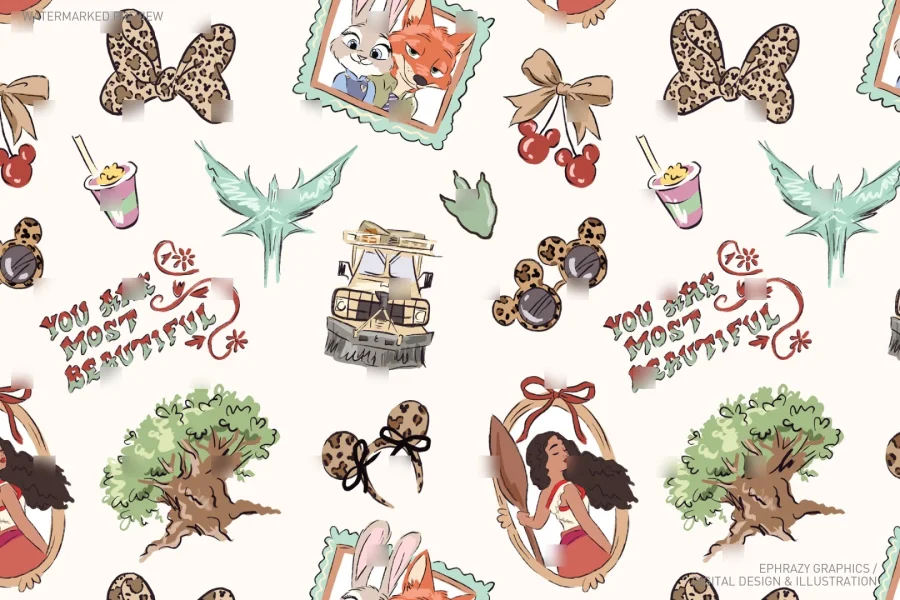 Animal Kingdom Seamless Pattern [087] - 1