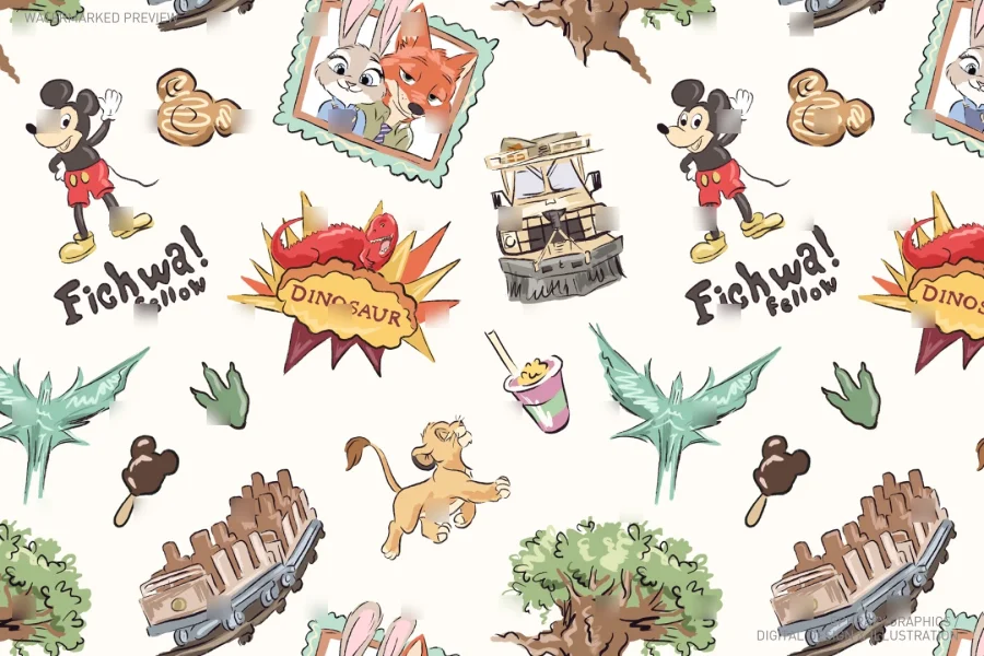 Animal Kingdom Seamless Pattern [087] - 7