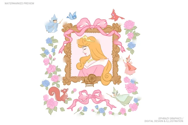 Sleeping Beauty Princess Aurora Clipart [088] - Clipart