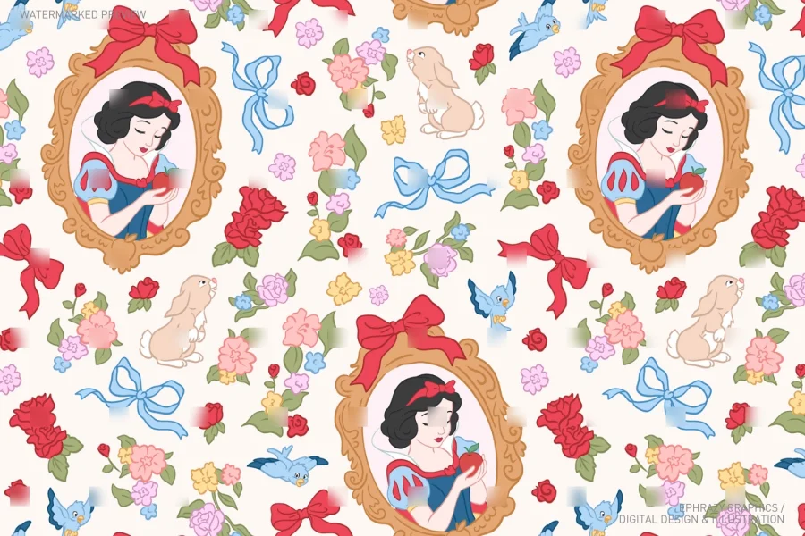 Snow White Seamless Pattern [091] - 2