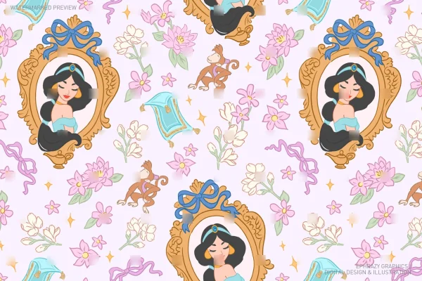 Aladdin Princess Jasmine Seamless Pattern [092] - Seamless