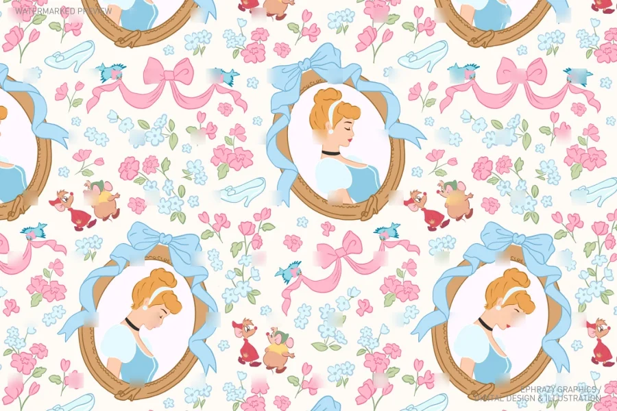 Cinderella Seamless Pattern [093] - 3