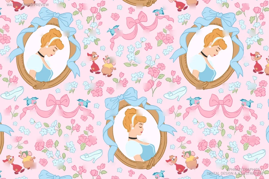 Cinderella Seamless Pattern [093] - 4
