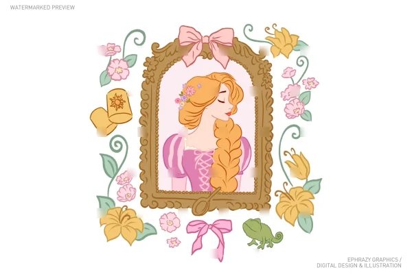 Tangled Princess Rapunzel Clipart [095] - Clipart