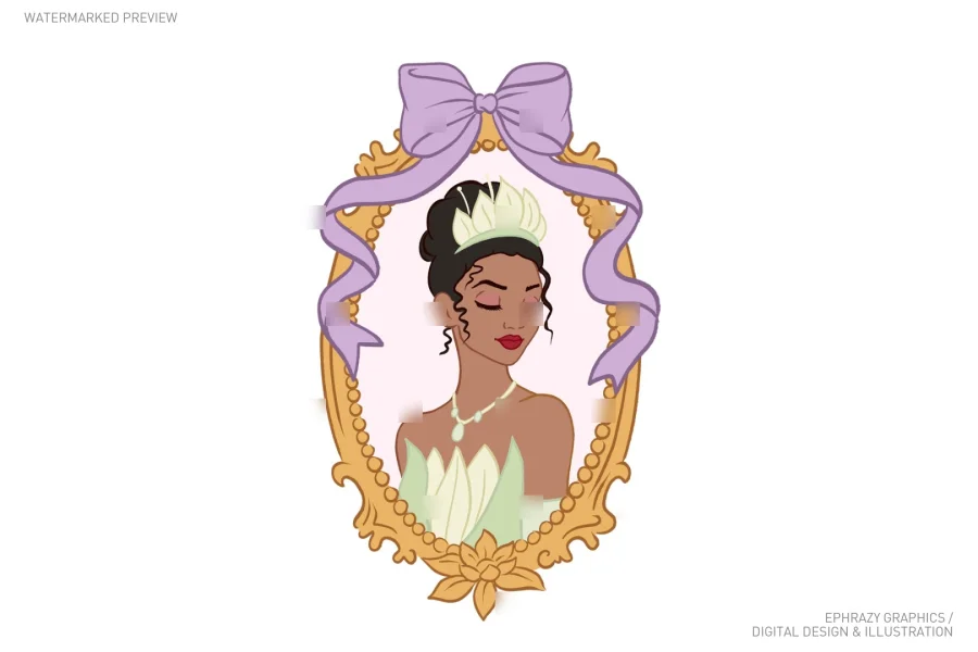 Princess and the Frog Tiana Clipart [096] - 2