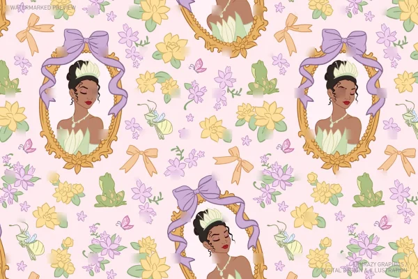 Princess and the Frog Tiana Seamless Pattern [096] - Seamless