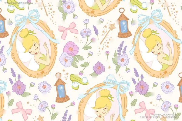 Tinker Bell Fairy Seamless Pattern [097] - Seamless
