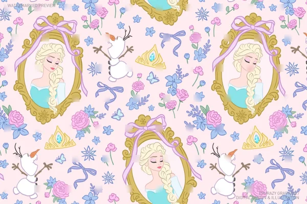 Frozen Queen Elsa Seamless Pattern [098] - Seamless