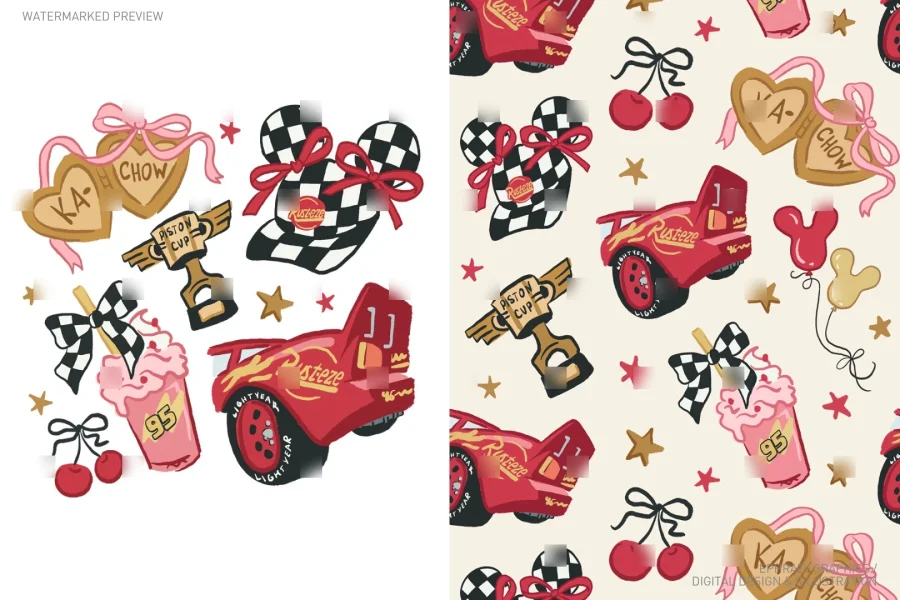Lightning McQueen Cars Set [105] - 2